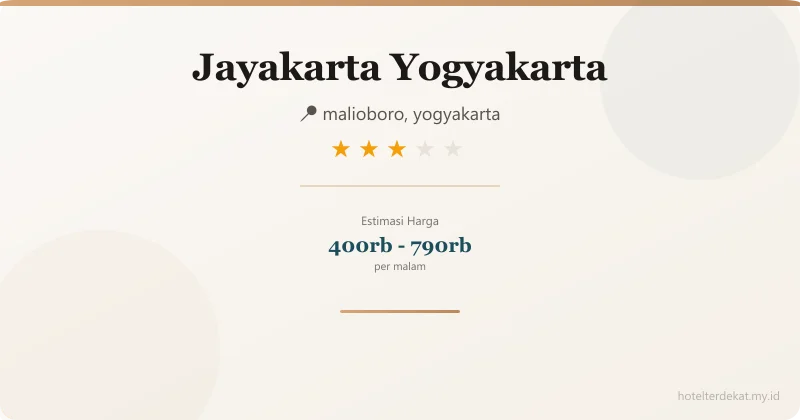 Jayakarta  Yogyakarta - Hotel 3 bintang di malioboro, yogyakarta