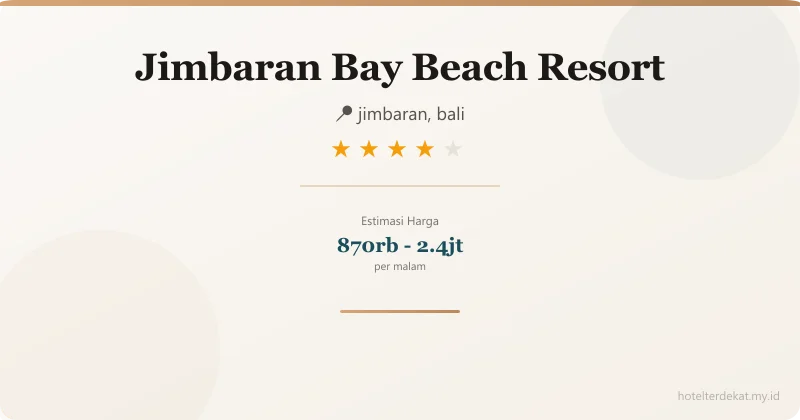 Jimbaran Bay Beach Resort - Hotel 4 bintang di jimbaran, bali