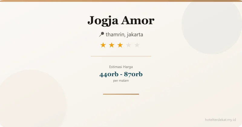 Jogja Amor - Hotel 3 bintang di thamrin, jakarta