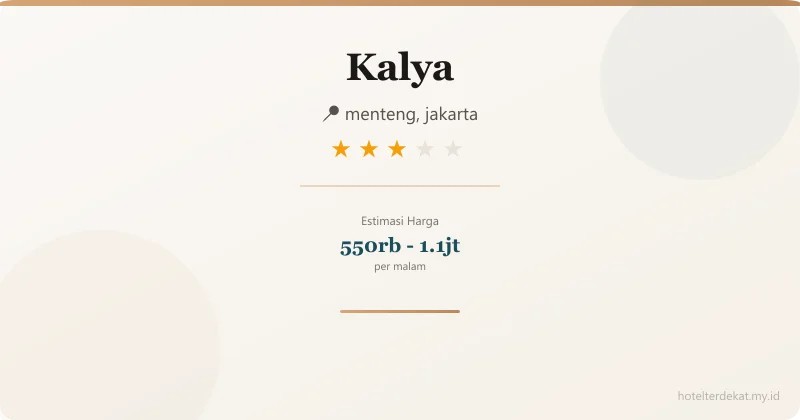Kalya - Hotel 3 bintang di menteng, jakarta