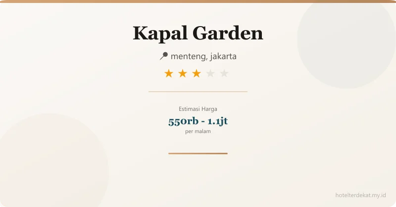 Kapal Garden - Hotel 3 bintang di menteng, jakarta