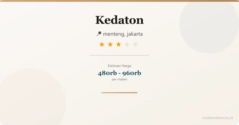Kedaton - Hotel 3 bintang di menteng, jakarta