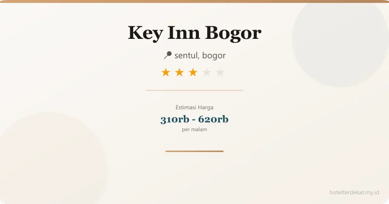 Key Inn  Bogor - Hotel 3 bintang di sentul, bogor