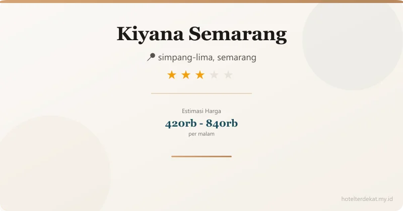 Kiyana  Semarang - Hotel 3 bintang di simpang-lima, semarang