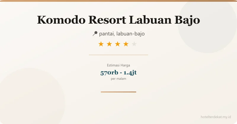 Komodo Resort Labuan Bajo - Hotel 4 bintang di pantai, labuan-bajo