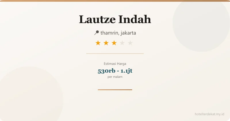 Lautze Indah - Hotel 3 bintang di thamrin, jakarta