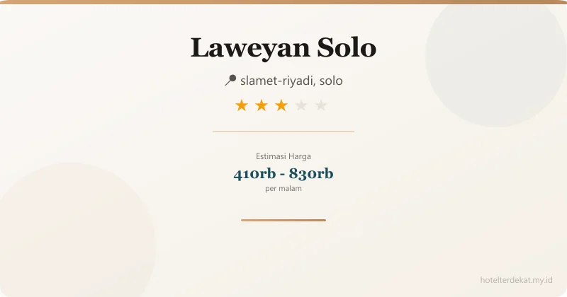 Laweyan Solo - Hotel 3 bintang di slamet-riyadi, solo