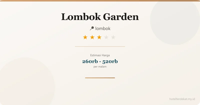 Lombok Garden - Hotel 3 bintang di lombok