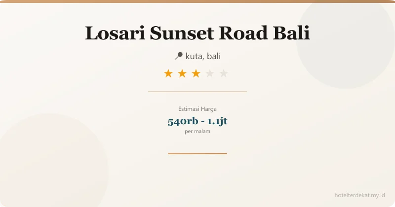 Losari  Sunset Road Bali - Hotel 3 bintang di kuta, bali