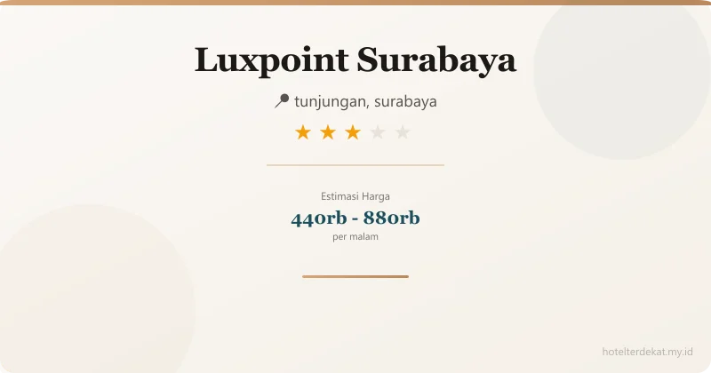 Luxpoint Surabaya - Hotel 3 bintang di tunjungan, surabaya