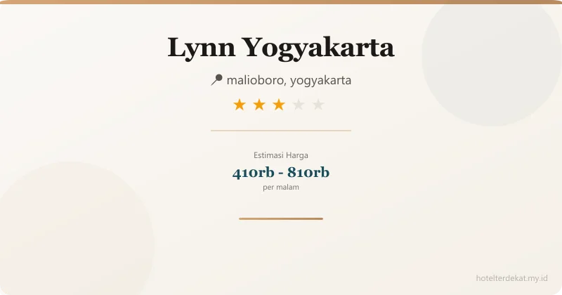 Lynn Yogyakarta - Hotel 3 bintang di malioboro, yogyakarta