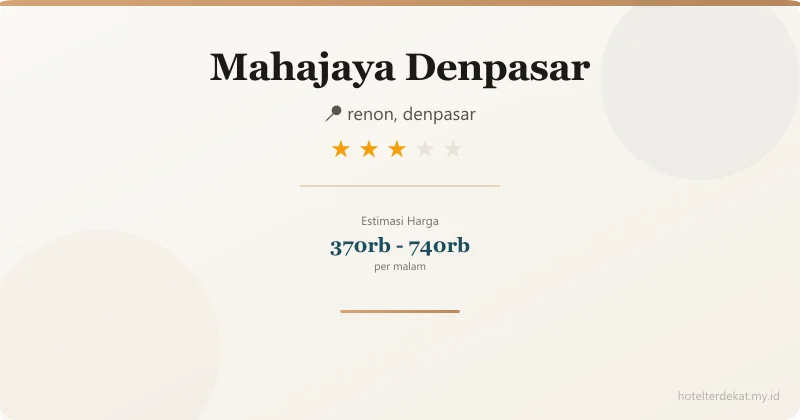 Mahajaya  Denpasar - Hotel 3 bintang di renon, denpasar
