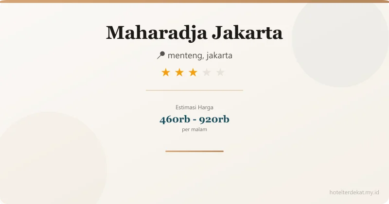 Maharadja Jakarta - Hotel 3 bintang di menteng, jakarta