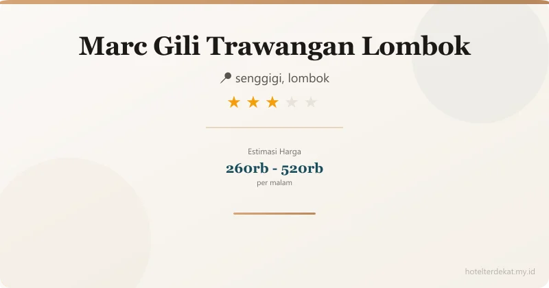 Marc  Gili Trawangan Lombok - Hotel 3 bintang di senggigi, lombok