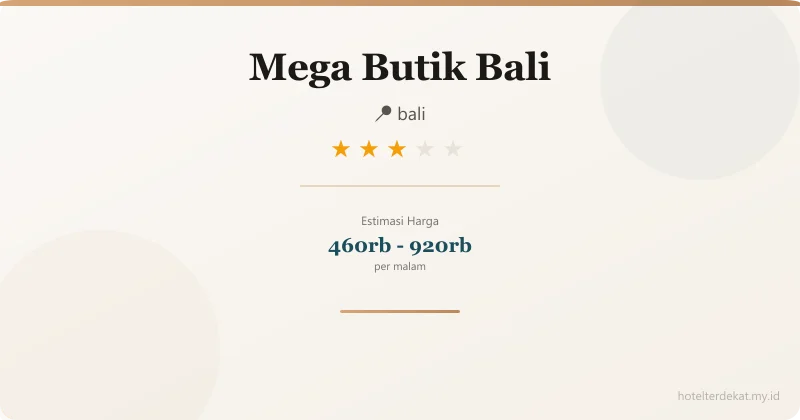 Mega Butik Bali - Hotel 3 bintang di bali