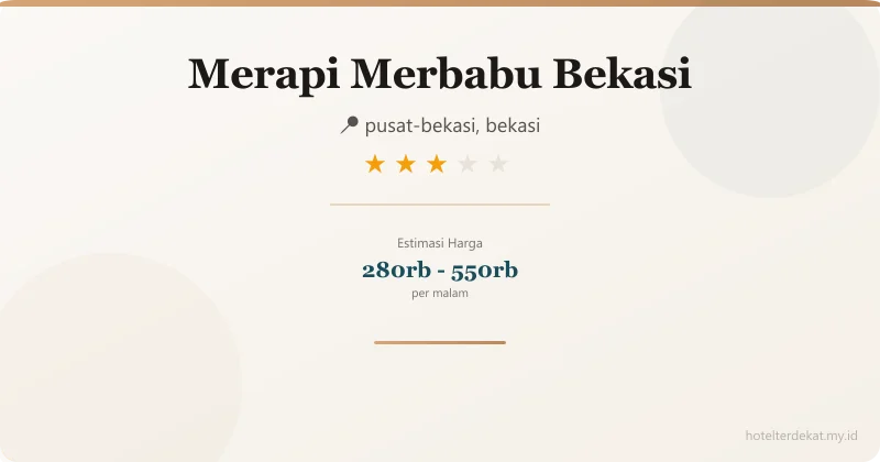 Merapi Merbabu Bekasi - Hotel 3 bintang di pusat-bekasi, bekasi