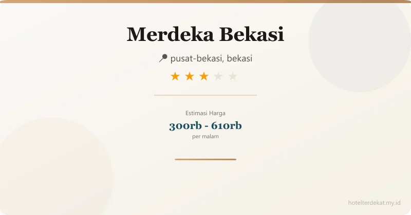 Merdeka Bekasi - Hotel 3 bintang di pusat-bekasi, bekasi