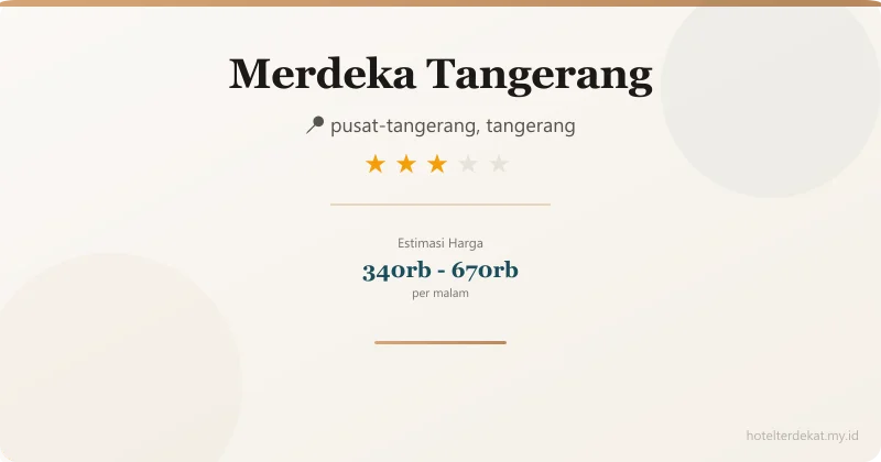 Merdeka Tangerang - Hotel 3 bintang di pusat-tangerang, tangerang