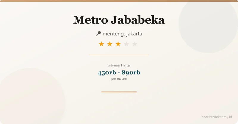 Metro  Jababeka - Hotel 3 bintang di menteng, jakarta