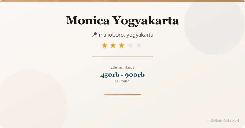 Monica  Yogyakarta - Hotel 3 bintang di malioboro, yogyakarta