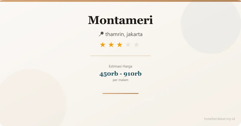 Montameri - Hotel 3 bintang di thamrin, jakarta