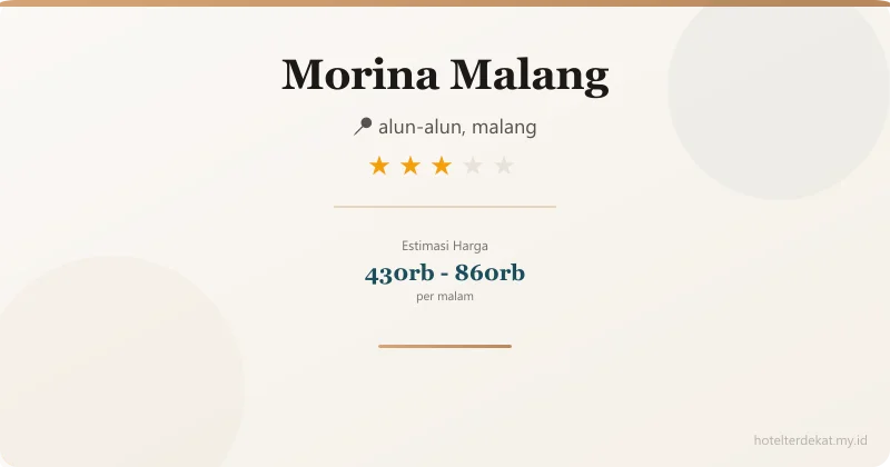 Morina Malang - Hotel 3 bintang di alun-alun, malang