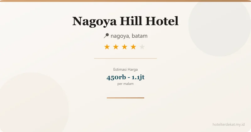Nagoya Hill Hotel - Hotel 4 bintang di nagoya, batam