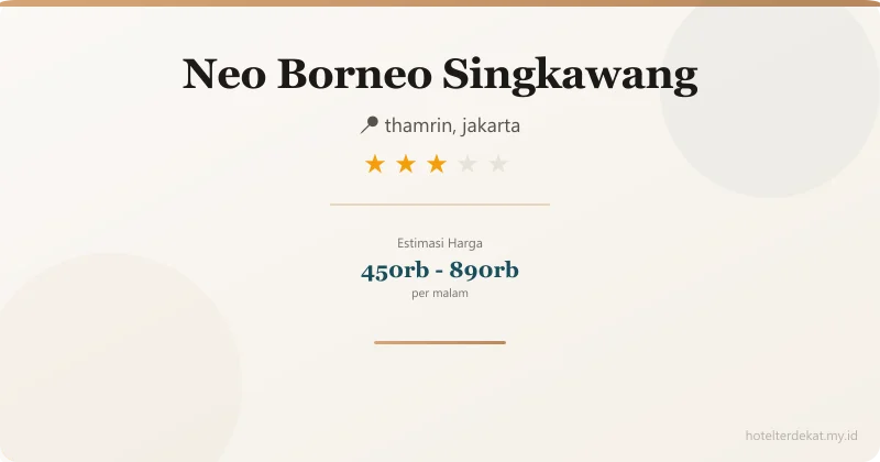 Neo Borneo Singkawang - Hotel 3 bintang di thamrin, jakarta