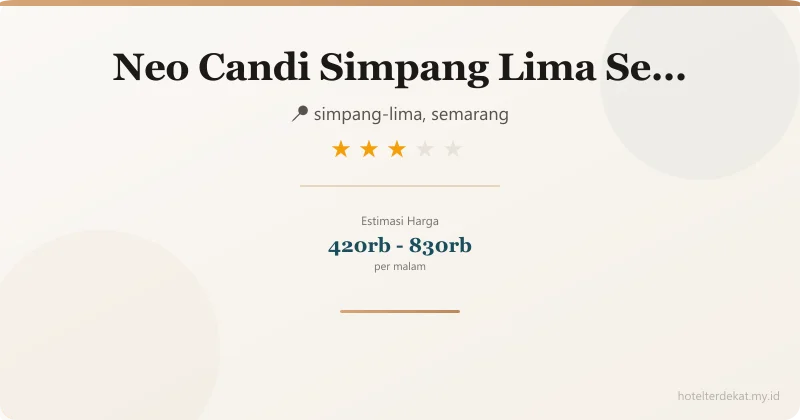 Neo Candi Simpang Lima Semarang - Hotel 3 bintang di simpang-lima, semarang