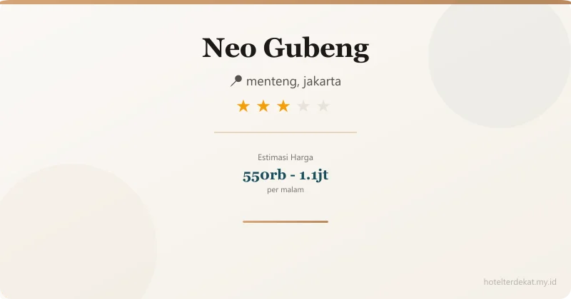 Neo Gubeng - Hotel 3 bintang di menteng, jakarta