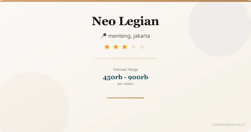 Neo  Legian - Hotel 3 bintang di menteng, jakarta