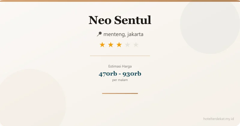 Neo Sentul - Hotel 3 bintang di menteng, jakarta
