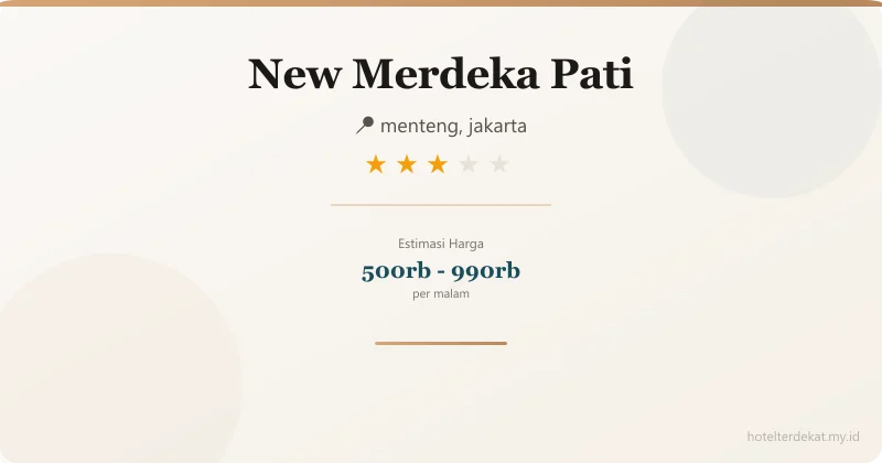 New Merdeka Pati - Hotel 3 bintang di menteng, jakarta