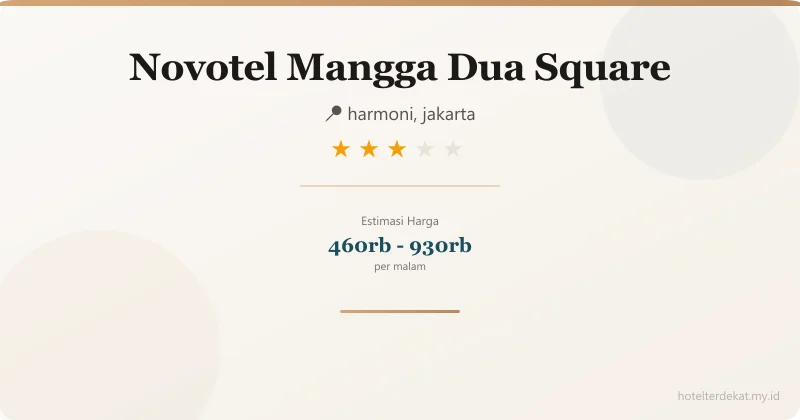 Novotel Mangga Dua Square - Hotel 3 bintang di harmoni, jakarta