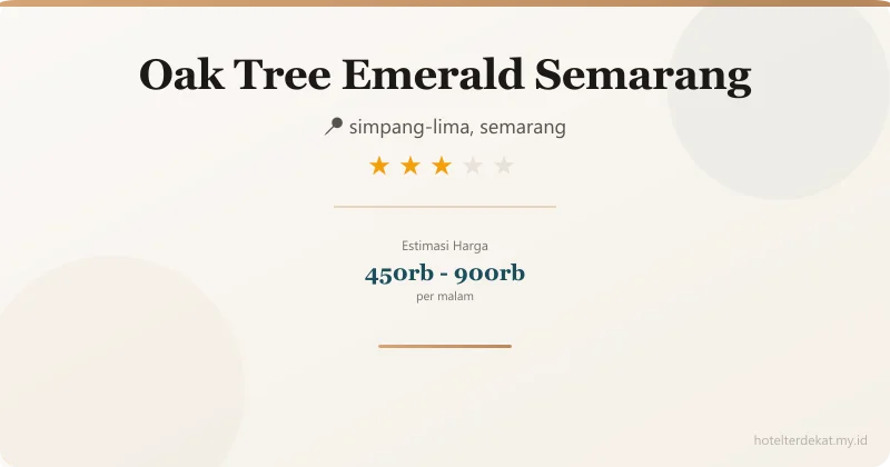Oak Tree Emerald  Semarang - Hotel 3 bintang di simpang-lima, semarang