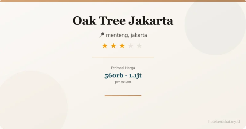 Oak Tree  Jakarta - Hotel 3 bintang di menteng, jakarta