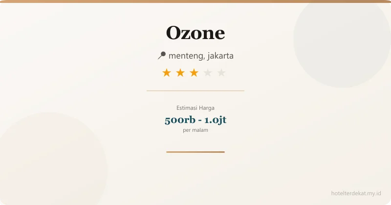 Ozone - Hotel 3 bintang di menteng, jakarta