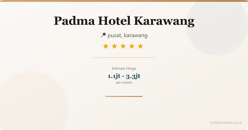 Padma Hotel Karawang - Hotel 5 bintang di pusat, karawang
