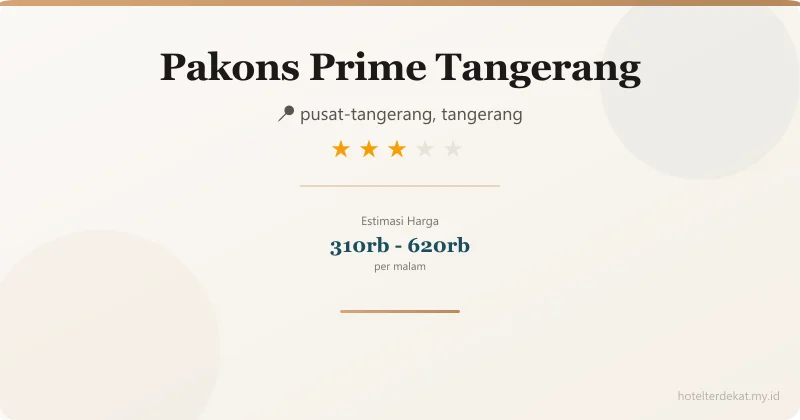 Pakons Prime  Tangerang - Hotel 3 bintang di pusat-tangerang, tangerang
