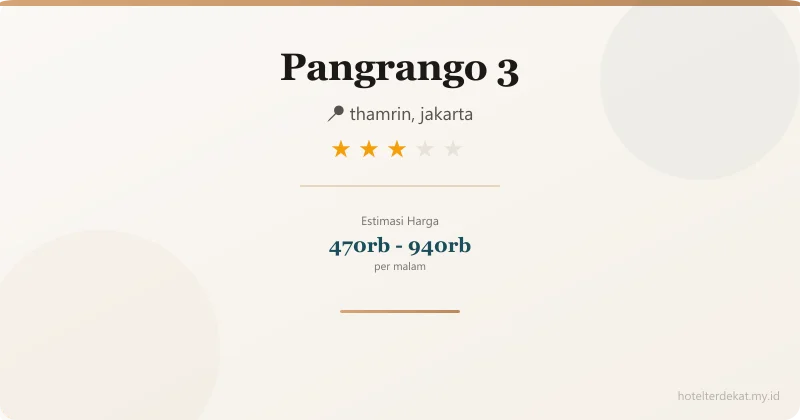 Pangrango 3 - Hotel 3 bintang di thamrin, jakarta