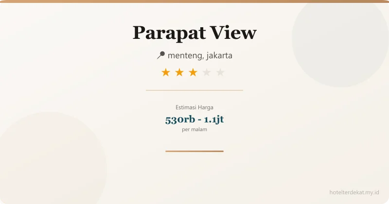 Parapat View - Hotel 3 bintang di menteng, jakarta