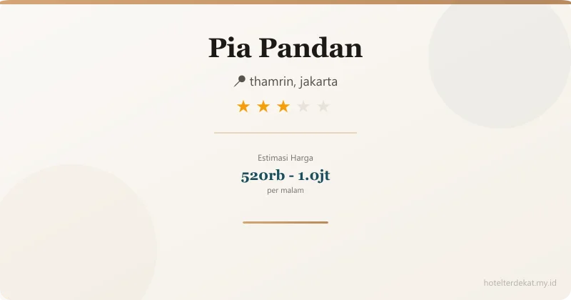 Pia  Pandan - Hotel 3 bintang di thamrin, jakarta