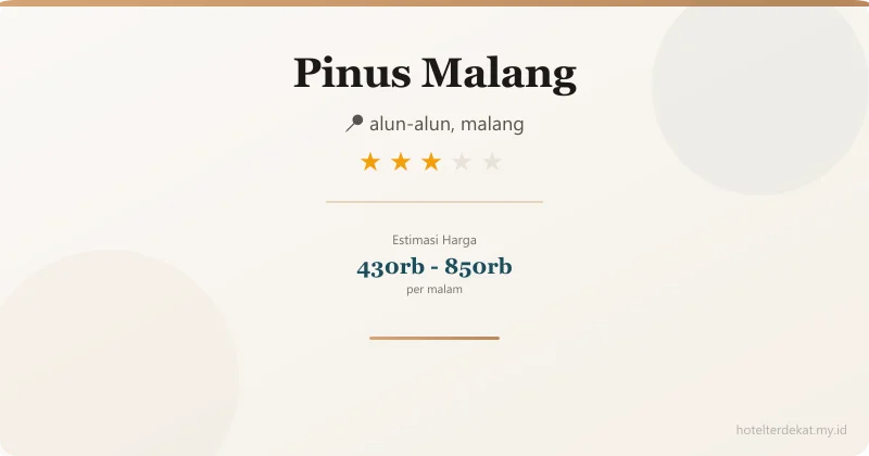 Pinus  Malang - Hotel 3 bintang di alun-alun, malang