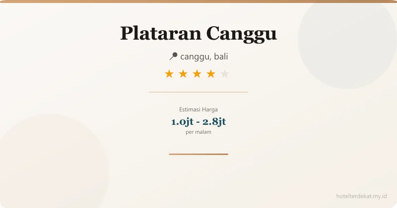 Plataran Canggu - Hotel 4 bintang di canggu, bali
