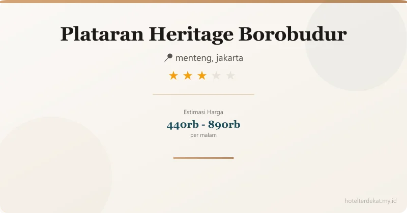 Plataran Heritage Borobudur - Hotel 3 bintang di menteng, jakarta