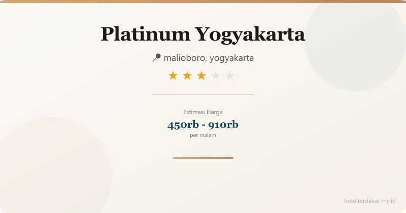 Platinum  Yogyakarta - Hotel 3 bintang di malioboro, yogyakarta