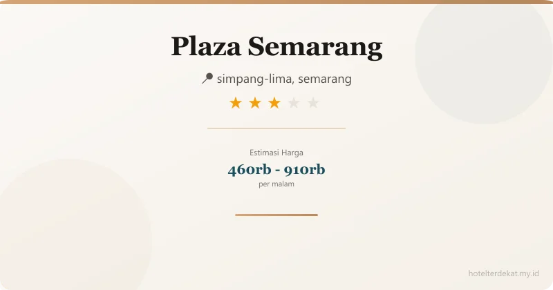 Plaza  Semarang - Hotel 3 bintang di simpang-lima, semarang