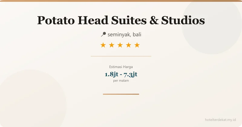 Potato Head Suites & Studios - Hotel 5 bintang di seminyak, bali
