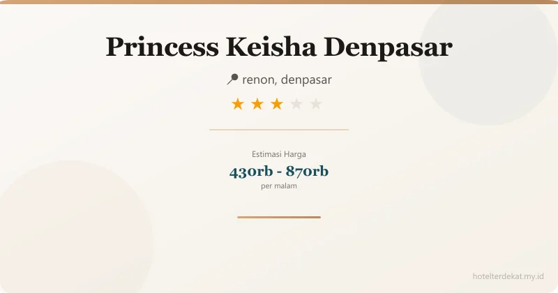 Princess Keisha  Denpasar - Hotel 3 bintang di renon, denpasar
