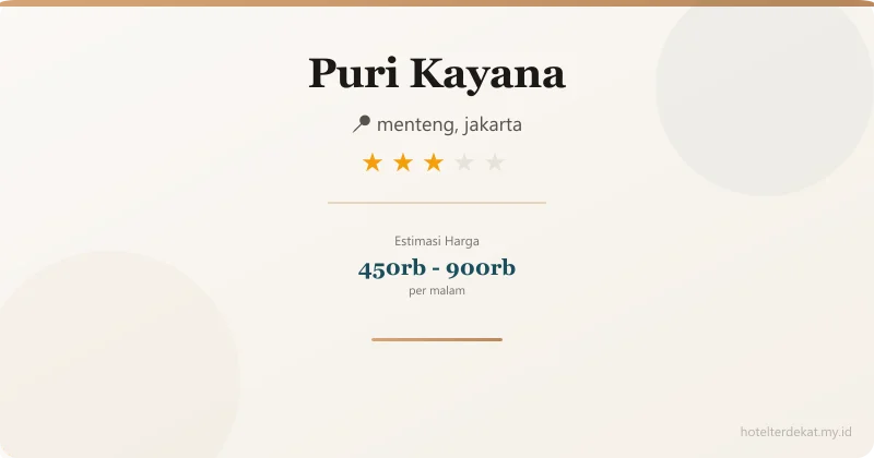 Puri Kayana - Hotel 3 bintang di menteng, jakarta